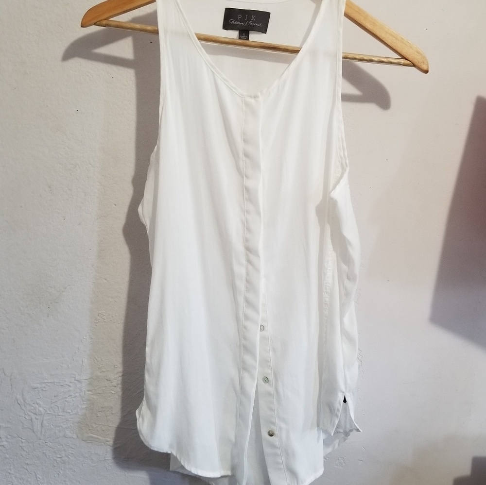 Pearl white PJK tank top